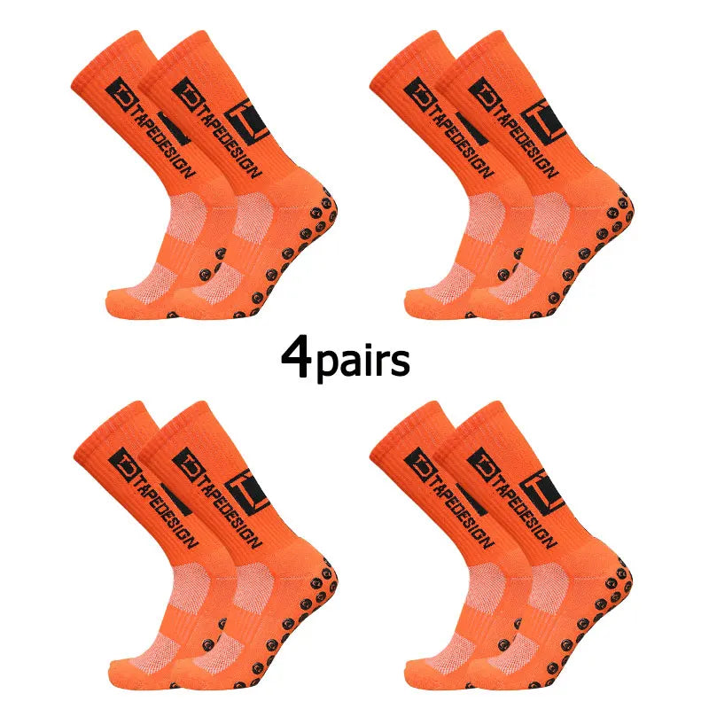 Anti-Slip Football Grip Socks – Mid-Calf Sports Training Socks