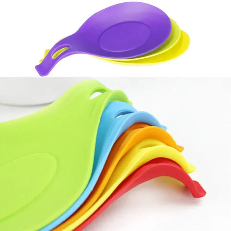 Heat Resistant Silicone Spoon Rest Mat – Kitchen Utensil Holder