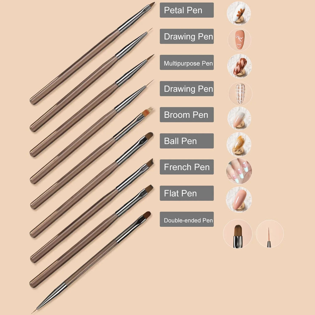 Professional Nail Art Brush Set for Detailed Nail Designs