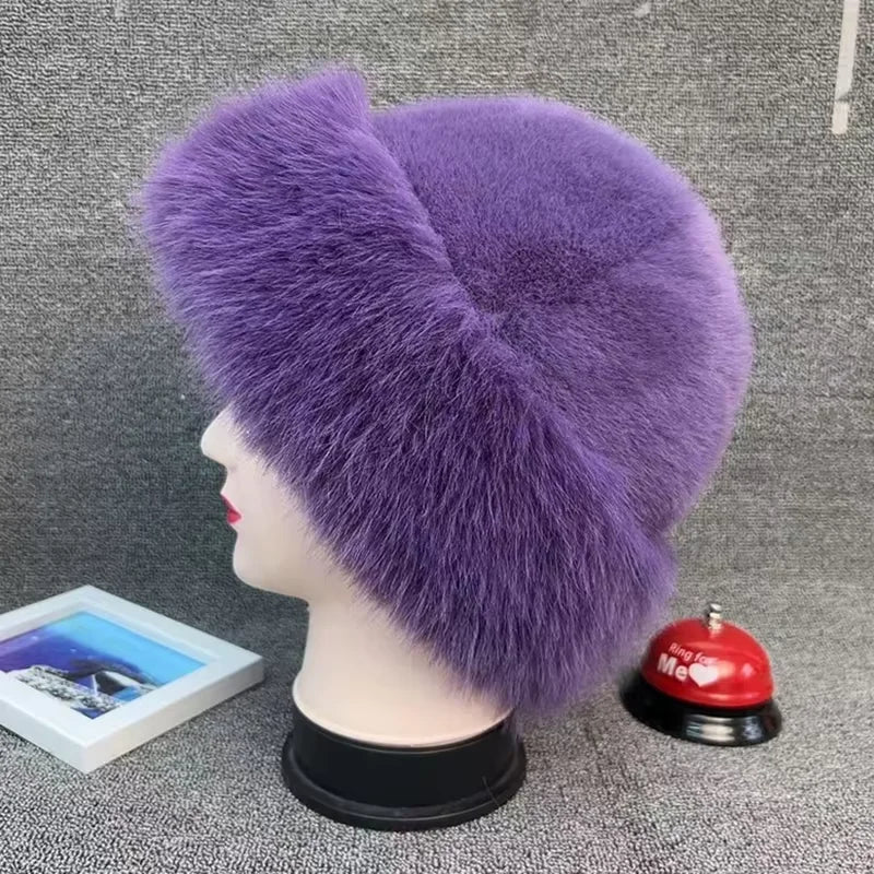 Women's Faux Fur Winter Hat – Soft Warm Cold Weather Cap