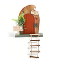 Mini Wooden Fairy Elf Door – Christmas Dollhouse Decoration