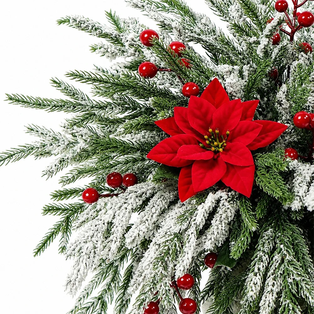 18PCS Artificial Pine Needles & Red Berry Christmas Decorations18PCS Artificial Pine Needles & Red Berry Christmas Decorations