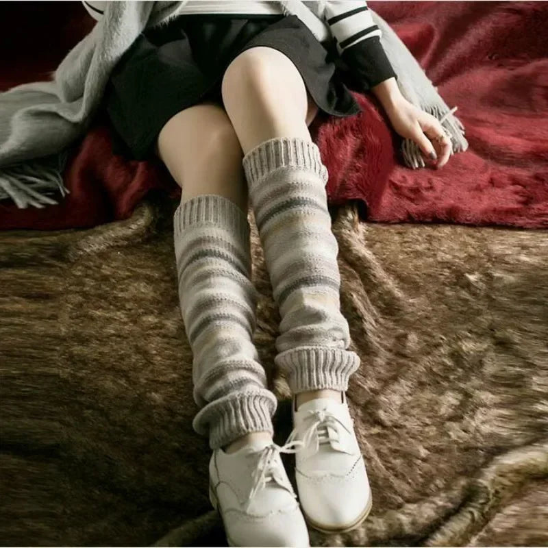 Women's Warm Knit Knee High Socks – Cozy Autumn Winter Socks