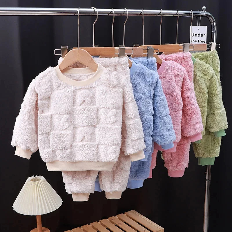 Kids Cozy Flannel Sleepwear Robe for Autumn & Winter