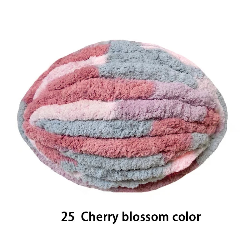 Extra Thick Hand-Knitted Chunky Yarn Blanket