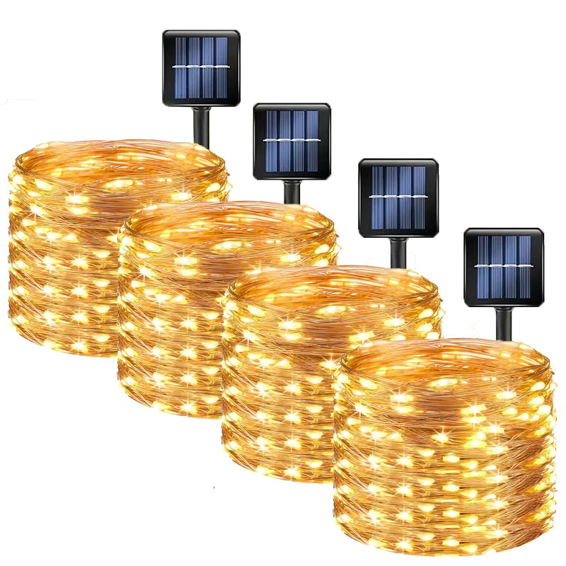 Solar LED Christmas String Lights – Waterproof Outdoor Fairy Lights