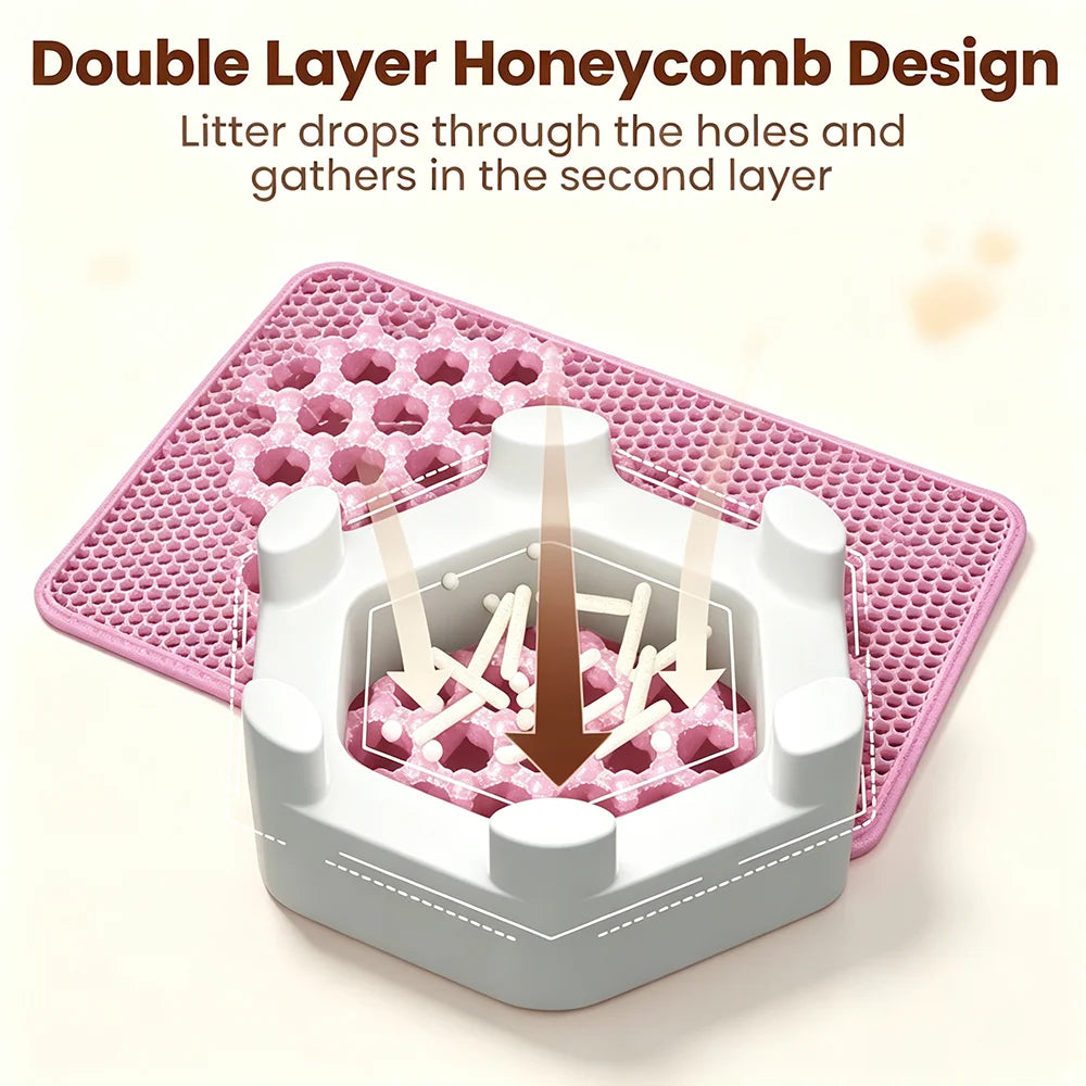 Double-Layer Waterproof Cat Litter Trapping Mat