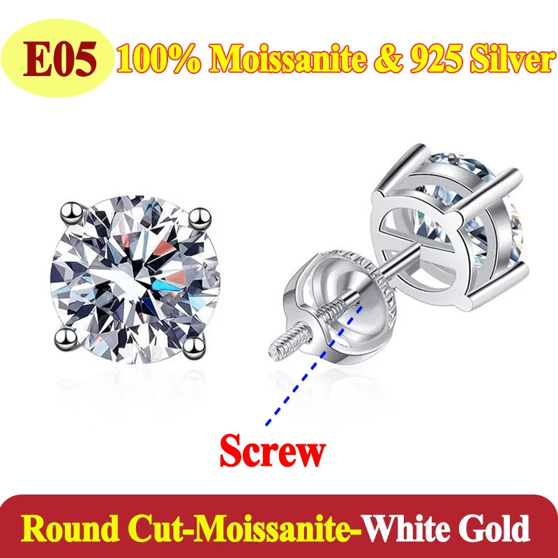 Women's Sparkling Round Stud Earrings