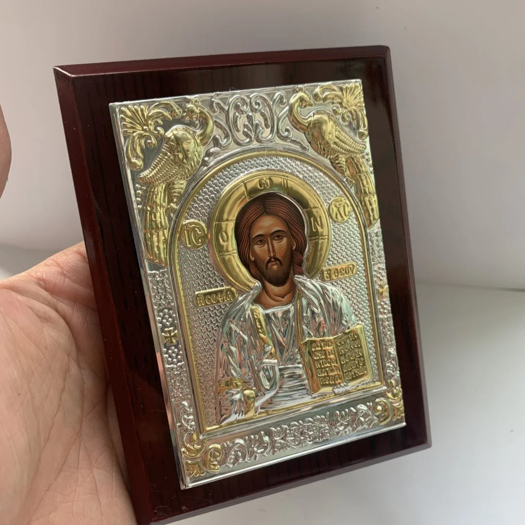 Wooden Jesus Icon – Christian Christmas Home Decor