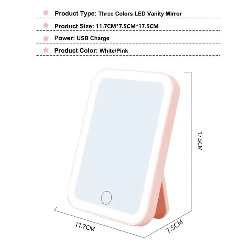 Rechargeable LED Makeup Mirror with Touch Control