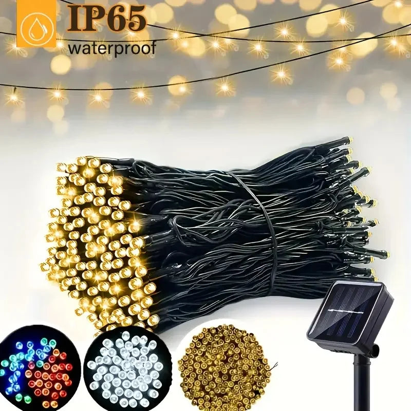 Solar LED String Lights – Outdoor Christmas & Garden Decor