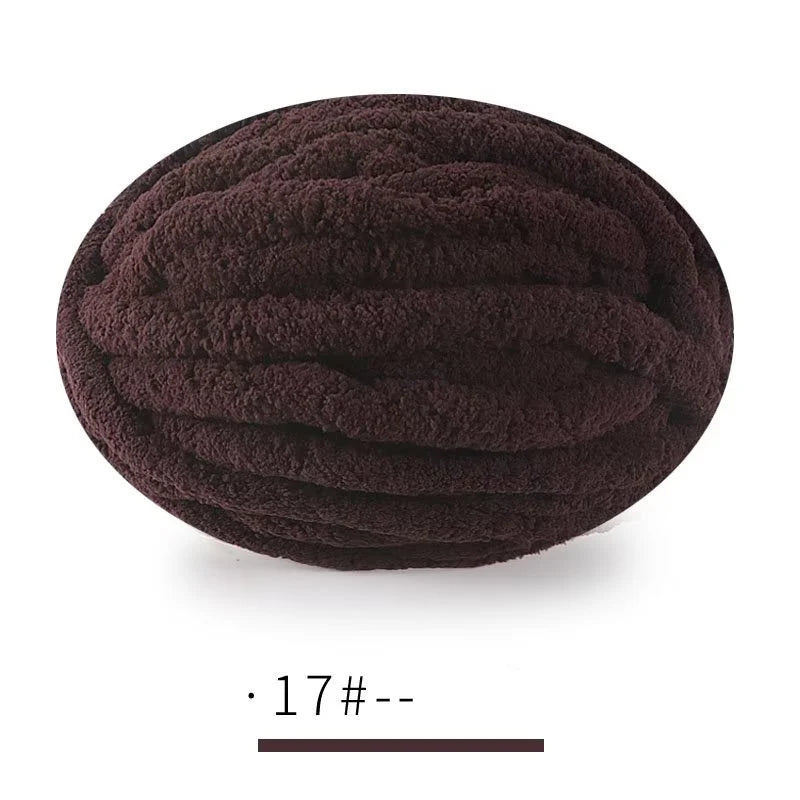 Extra Thick Hand-Knitted Chunky Yarn Blanket
