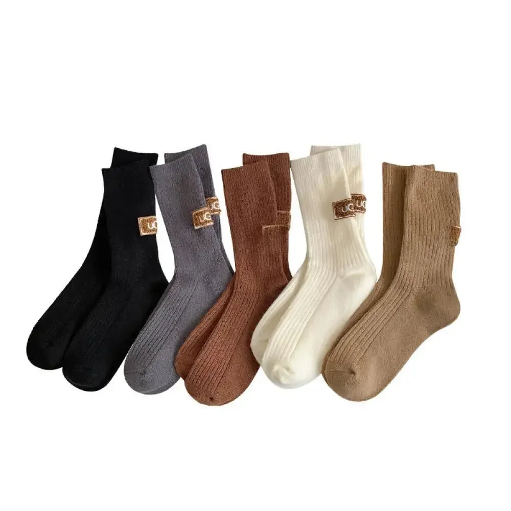 Women's Warm Wool Blend Socks – Soft Cozy Autumn Winter Crew Socks