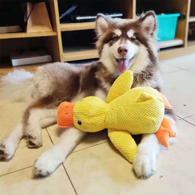 Soft Duck Plush Squeaky Toy for Dogs