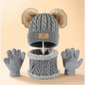 Kids Winter Knit Hat & Neck Warmer Set – Warm Cozy 2-Piece Set