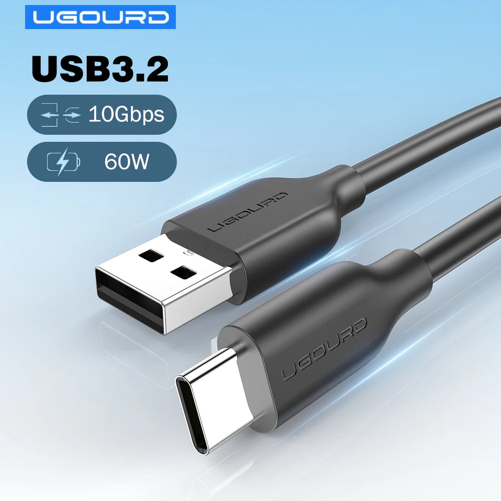 USB 3.2 10Gbps USB-A to USB-C Fast Charging Data Cable
