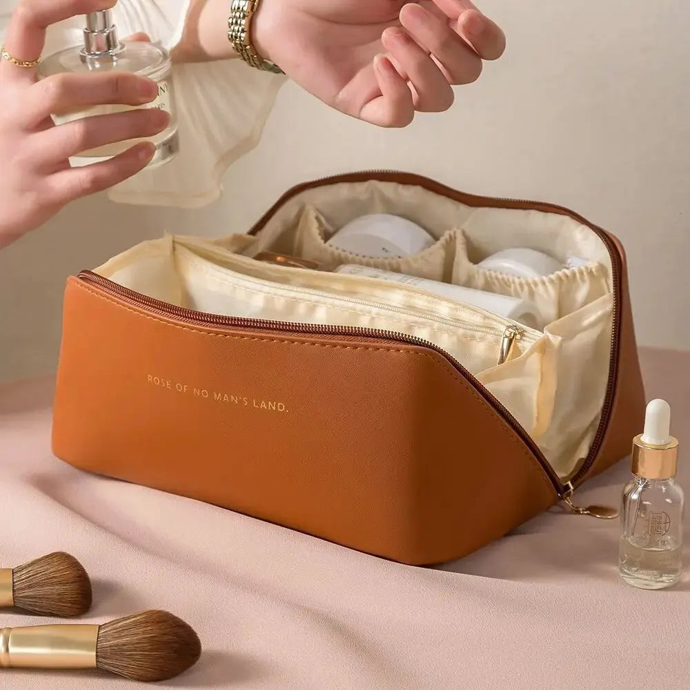 Portable Makeup Organizer Bag with Handle