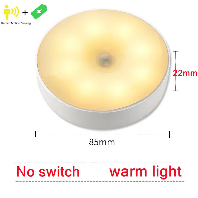 Rechargeable Motion Sensor LED Night Light – Wireless Bedside Lamp