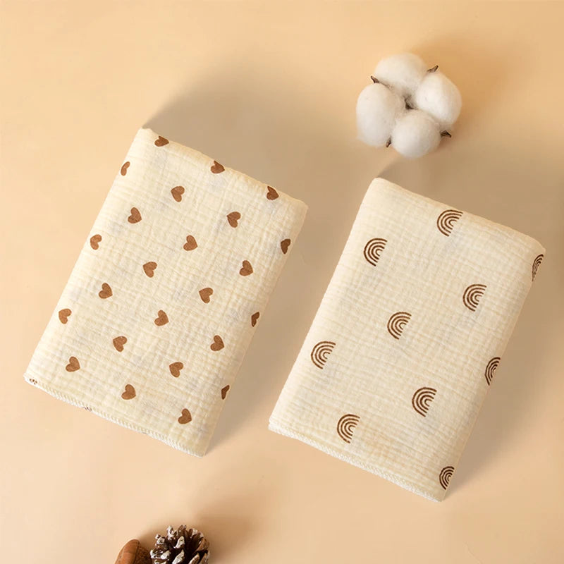 Soft Printed Gauze Baby Blanket & Swaddle