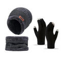 Unisex 3-Piece Winter Hat, Neck Warmer & Gloves Set