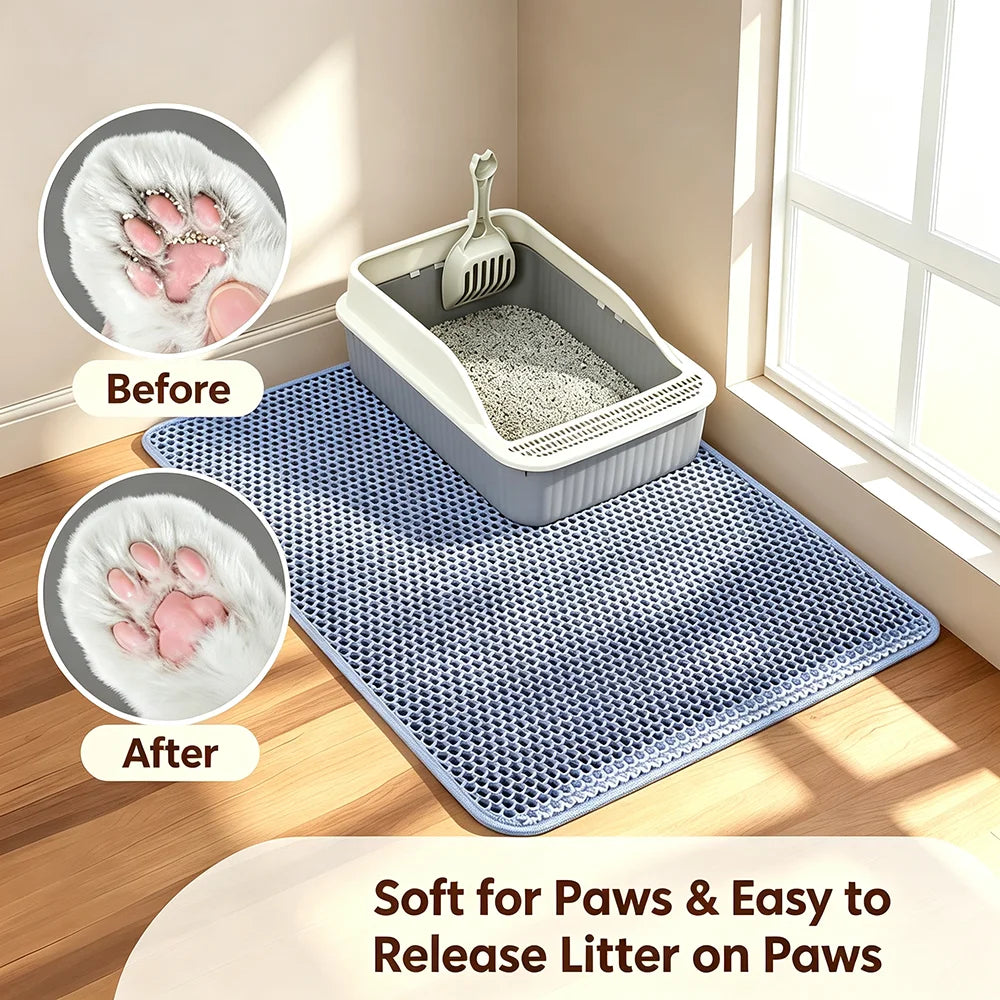 Double-Layer Waterproof Cat Litter Trapping Mat