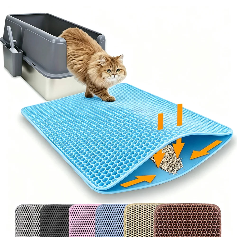 Double-Layer Waterproof Cat Litter Trapping Mat