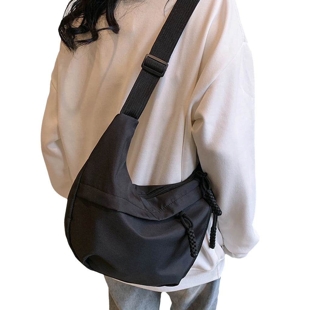 Women's Black Single Shoulder Crossbody Bag