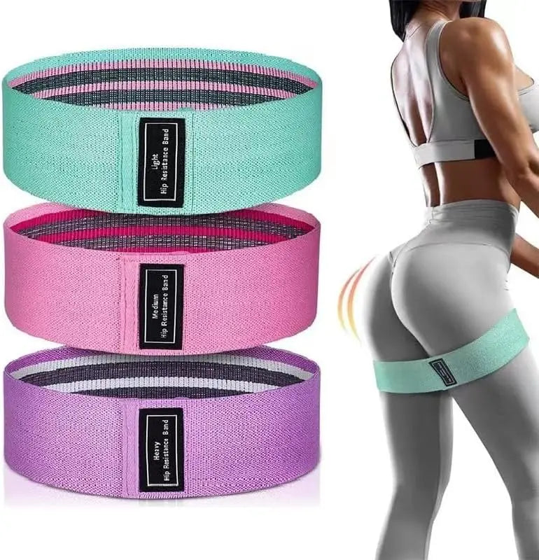 Fabric Resistance Bands for Legs & Glutes – Non-Slip Workout Bands