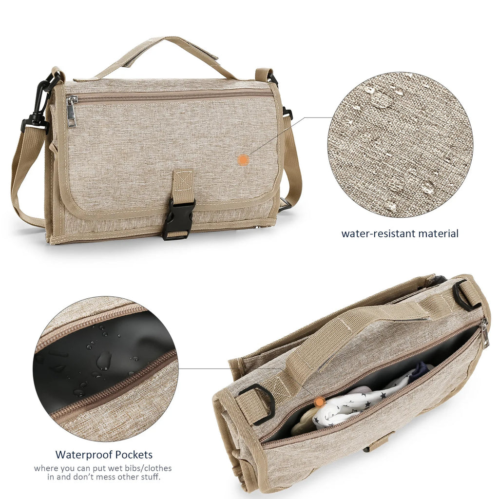 3-in-1 Baby Diaper Changing Pad – Waterproof Portable Travel Organizer