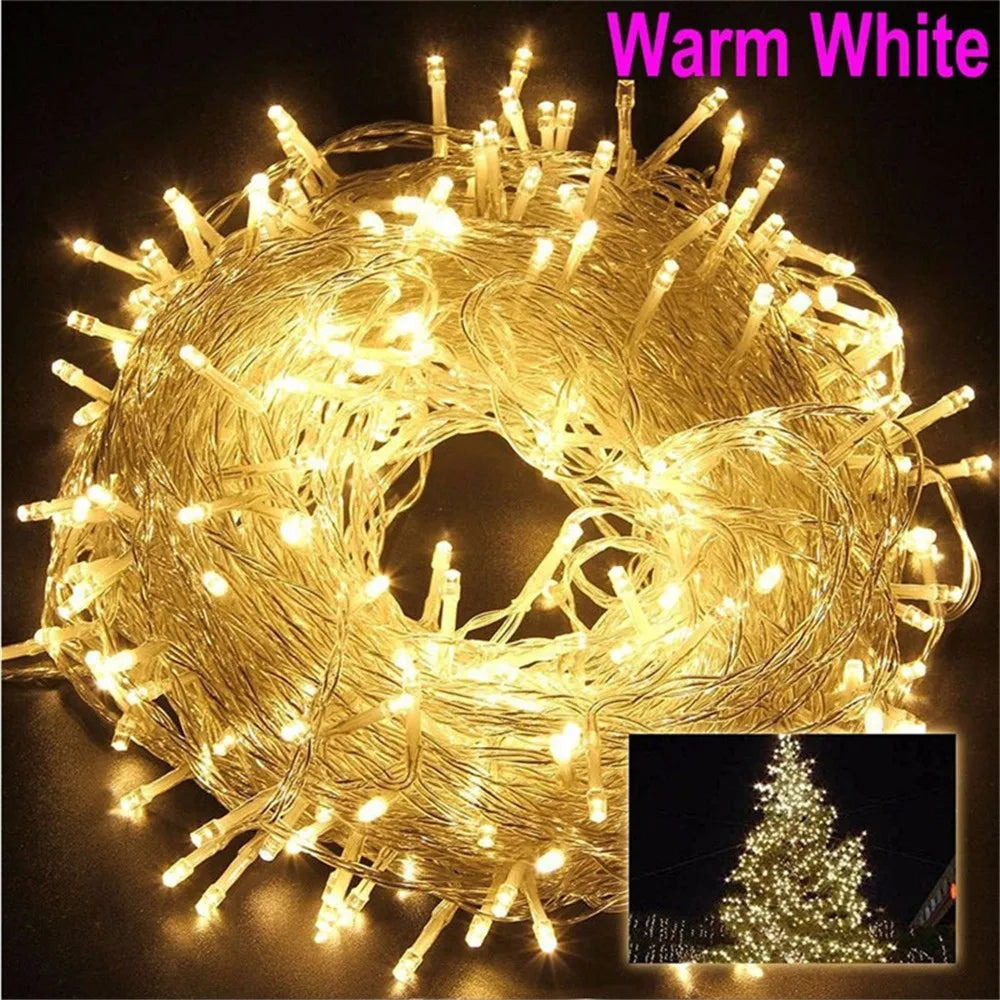 LED Christmas String Lights – 5M to 100M Fairy Lights for Holiday Decor