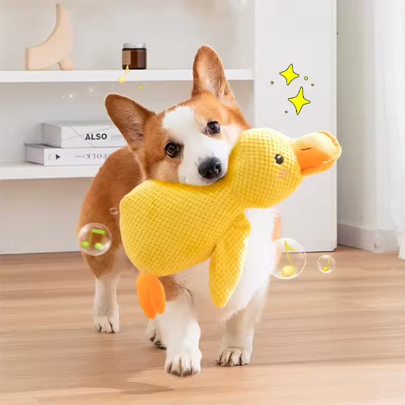 Soft Duck Plush Squeaky Toy for Dogs