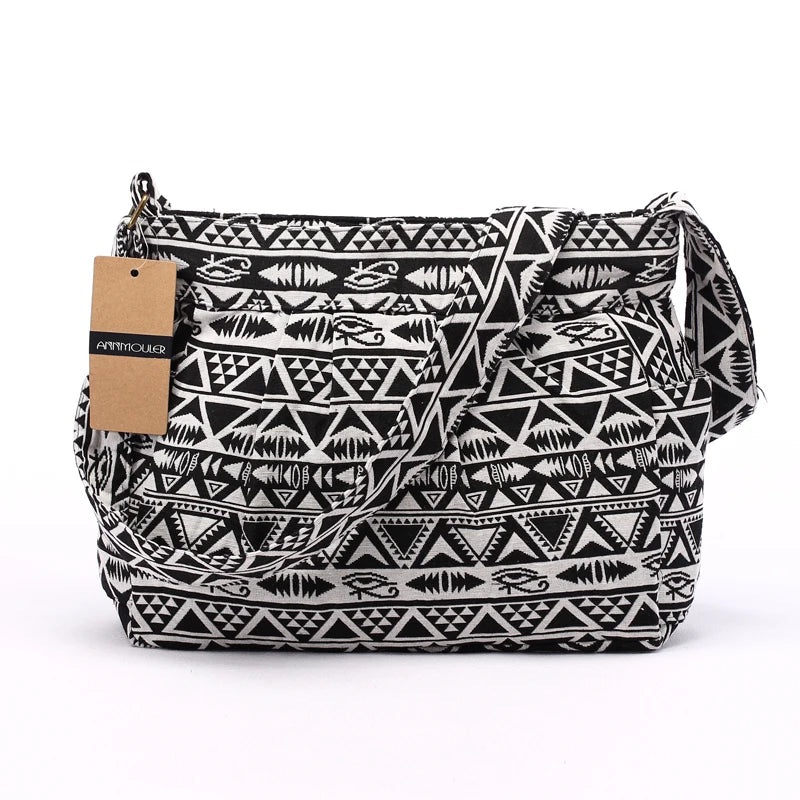 Women's Vintage Pattern Large Crossbody Shoulder Bag
