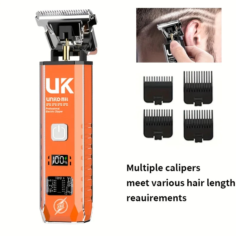 Professional Cordless Hair Clipper, Rechargeable Electric Hair Trimmer