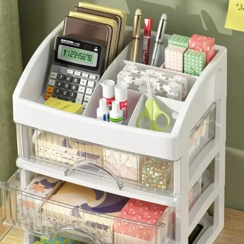 Multi-Layer Drawer Makeup Organizer with Transparent Storage