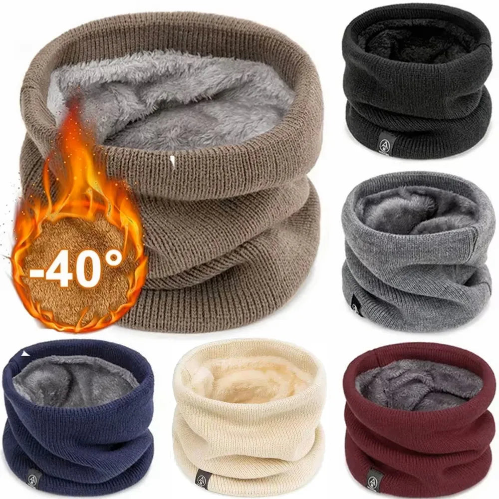 Winter Knitted Neck Warmer – Fleece Lined Thermal Neck Gaiter