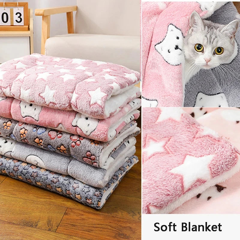 Cozy Flannel Sleeping Mat for Cats & Small Dogs