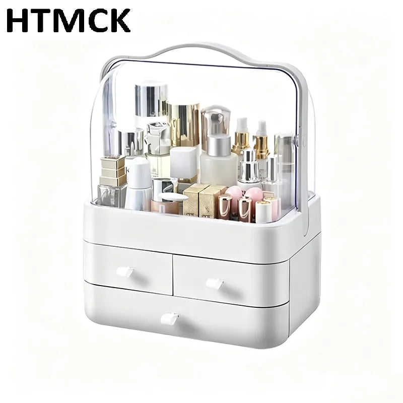 Dust-Proof Makeup Organizer with 3 Drawers
