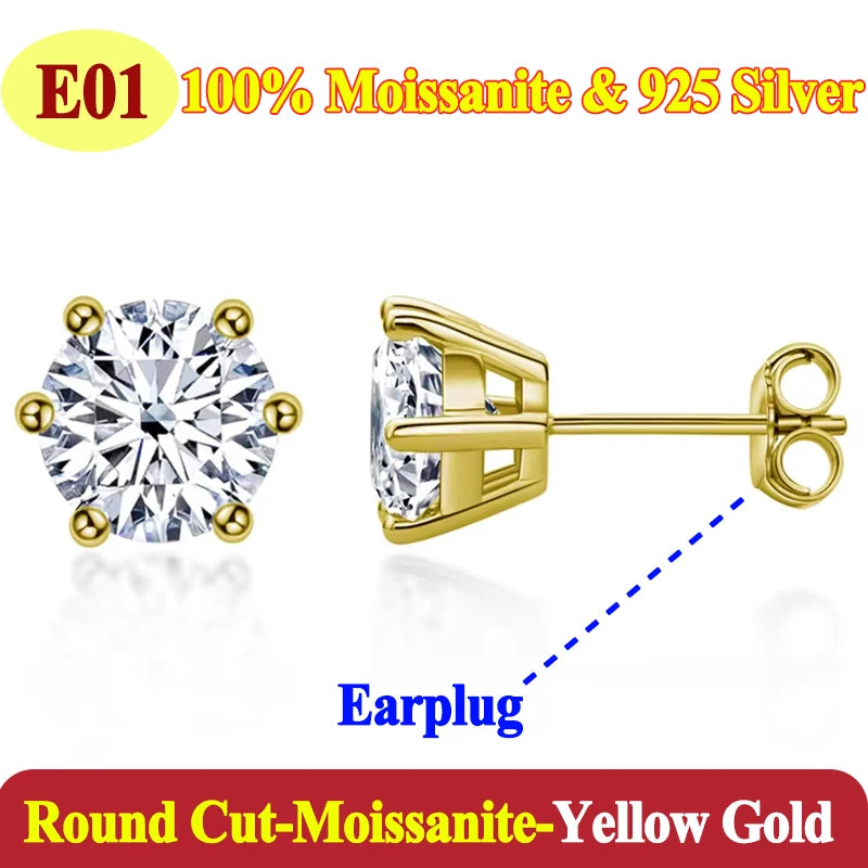 Women's Sparkling Round Stud Earrings