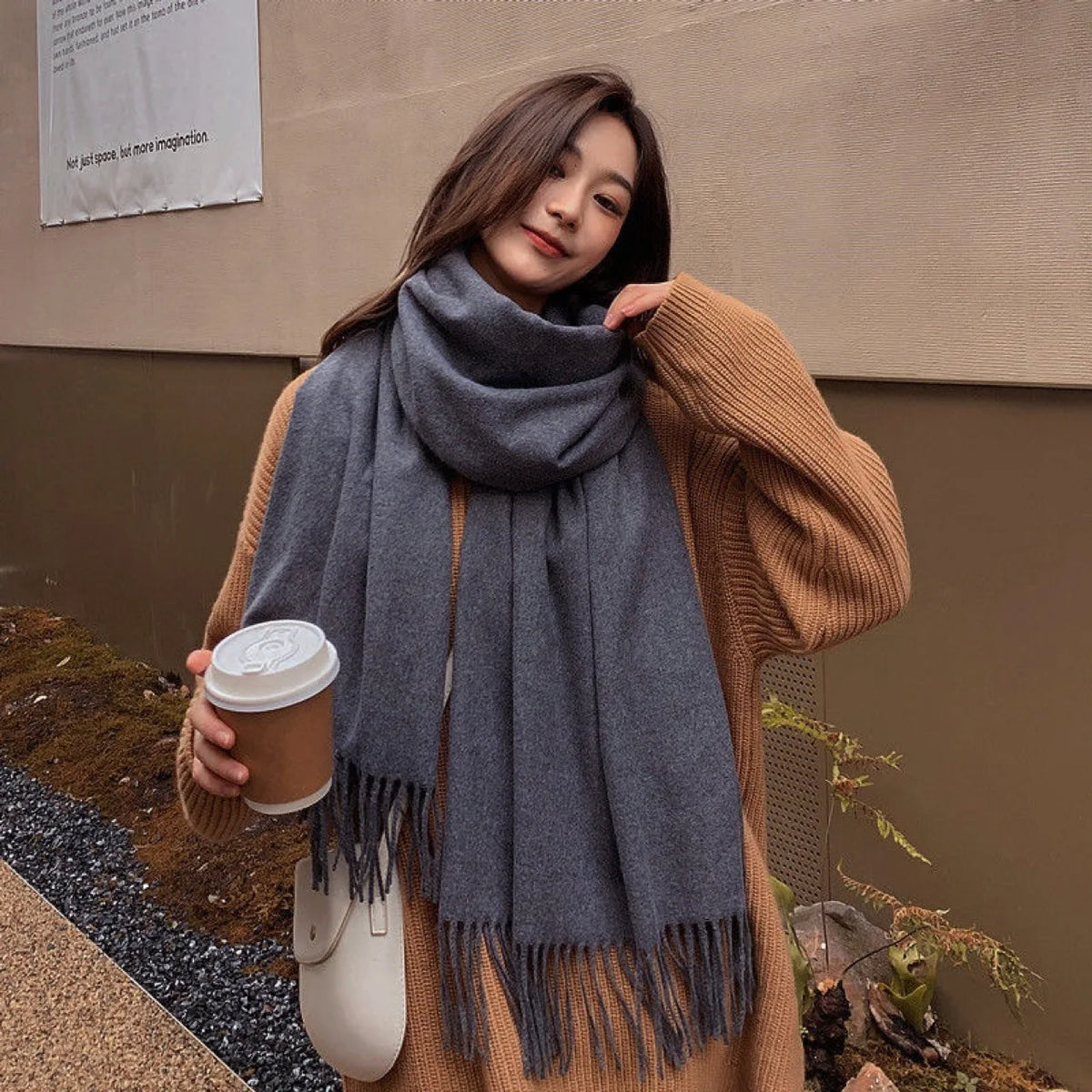 Women's Elegant Winter Scarf – Soft Warm Long Shawl