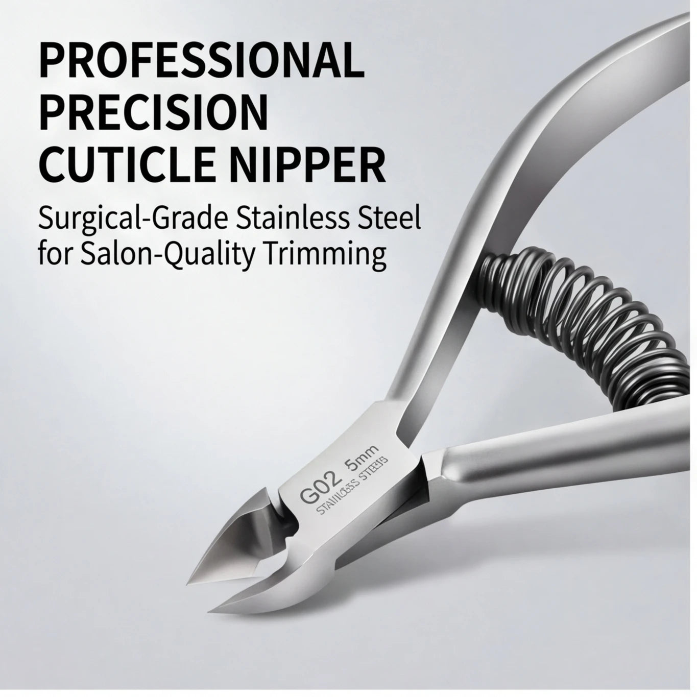 Stainless Steel Pedicure Nail Nipper with Double Spring