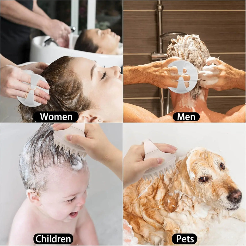 Silicone Scalp Massager Shampoo Brush for Hair Washing