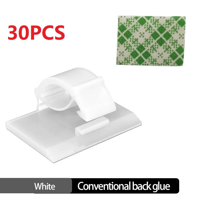 Self-Adhesive Cable Organizer Clips – Desktop Wire Holders