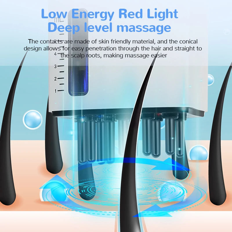 Electric Scalp Massager Comb with Red Light & Vibration