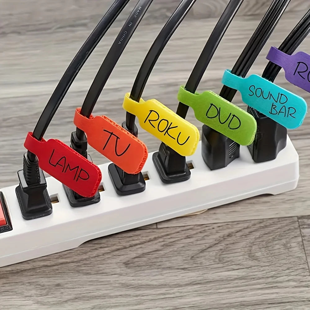 Reusable Waterproof Cable Labels – Color-Coded Wire Organizers