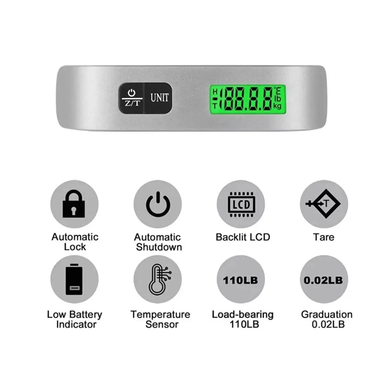 Portable Digital Luggage Scale 110lb/50kg