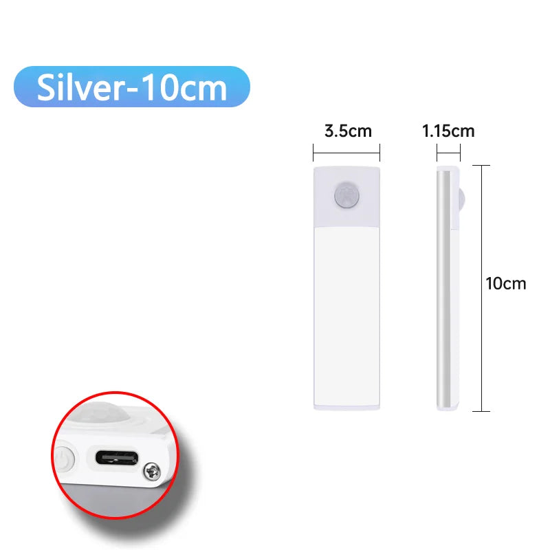 Motion Sensor LED Light – USB Rechargeable Under Cabinet Light
