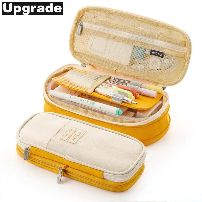 Macaron Color Large Capacity Double-Layer Pencil Case