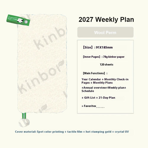 2027 Weekly Planner Notebook – Cute A5 Daily Agenda & Organizer
