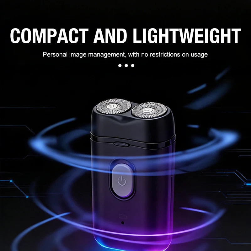 Portable Electric Shaver for Men – Double Head USB Rechargeable Razor