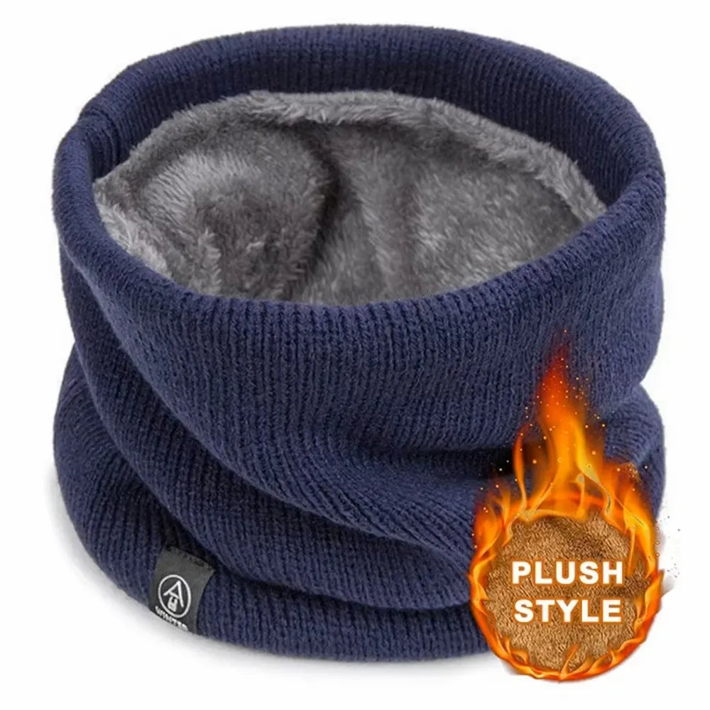 Winter Knitted Neck Warmer – Fleece Lined Thermal Neck Gaiter